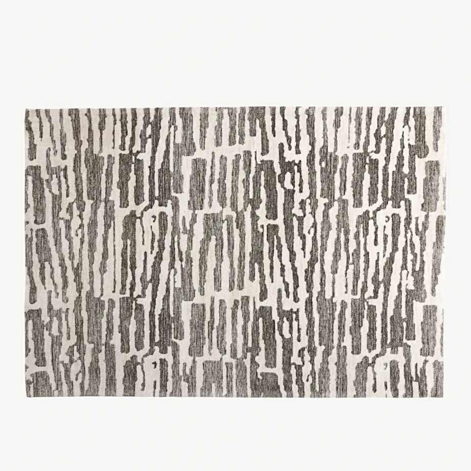 Hall-valge lühikarvaline vaip Milos 160 × 230 cm (puuvill/polüester), 20005-110 – 2