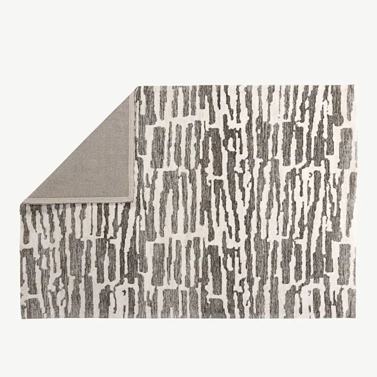 Hall-valge lühikarvaline vaip Milos 160 × 230 cm (puuvill/polüester) - 20005-110