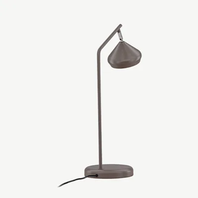 Terasest mokkatooni lauavalgusti Isaberg lülitiga, 52 cm - 20021-101