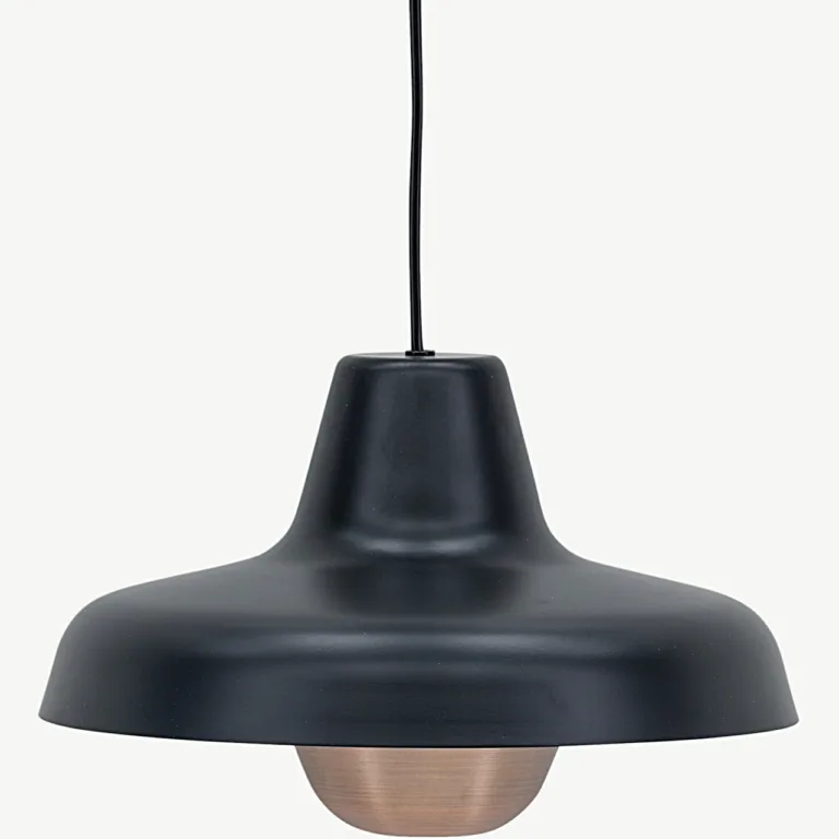 Högbyn mattmusta rippvalgusti vaskdetailiga, Ø30 cm - 20022-100