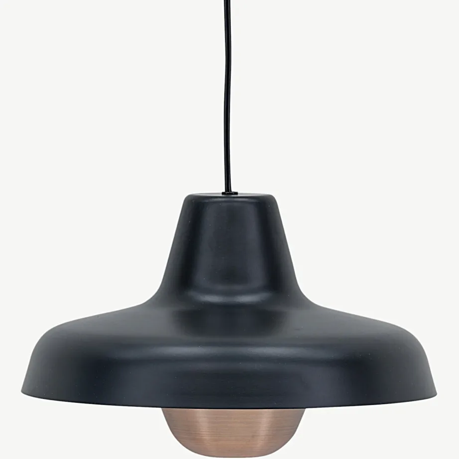 Högbyn mattmusta rippvalgusti vaskdetailiga, Ø30 cm, 20022-100
