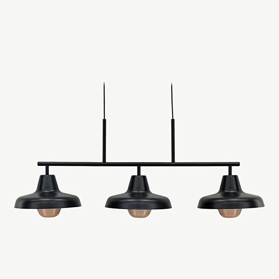 Kolmene mattmust ripplamp Stöten vasksed detailidega, reguleeritav kõrgus, 20023-100 – 3