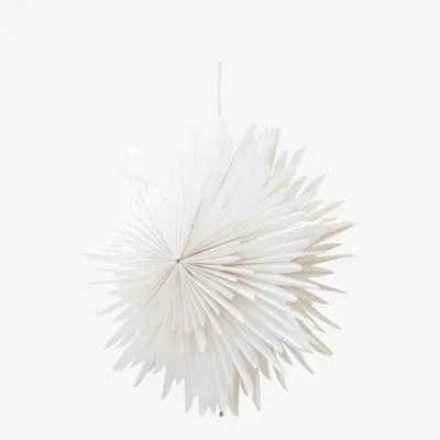 Valge tähekujuline paberist rippvalgusti Sälen, 35 cm - 20030-101