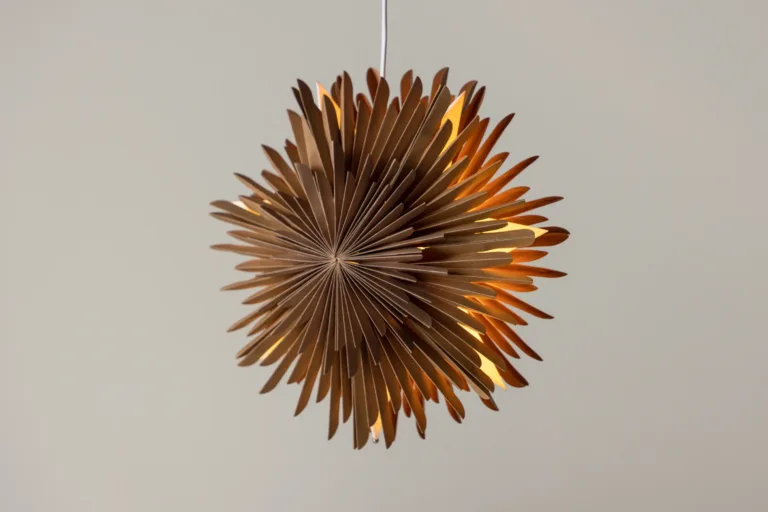 Säleni pruuni paberist rippvalgusti, 35 cm (valge juhtmega) - 20030-103