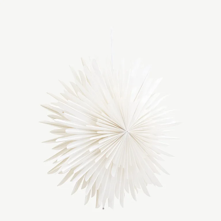 Valgest paberist tähekujuline rippvalgusti Sälen (ø46 cm) - 20031-101