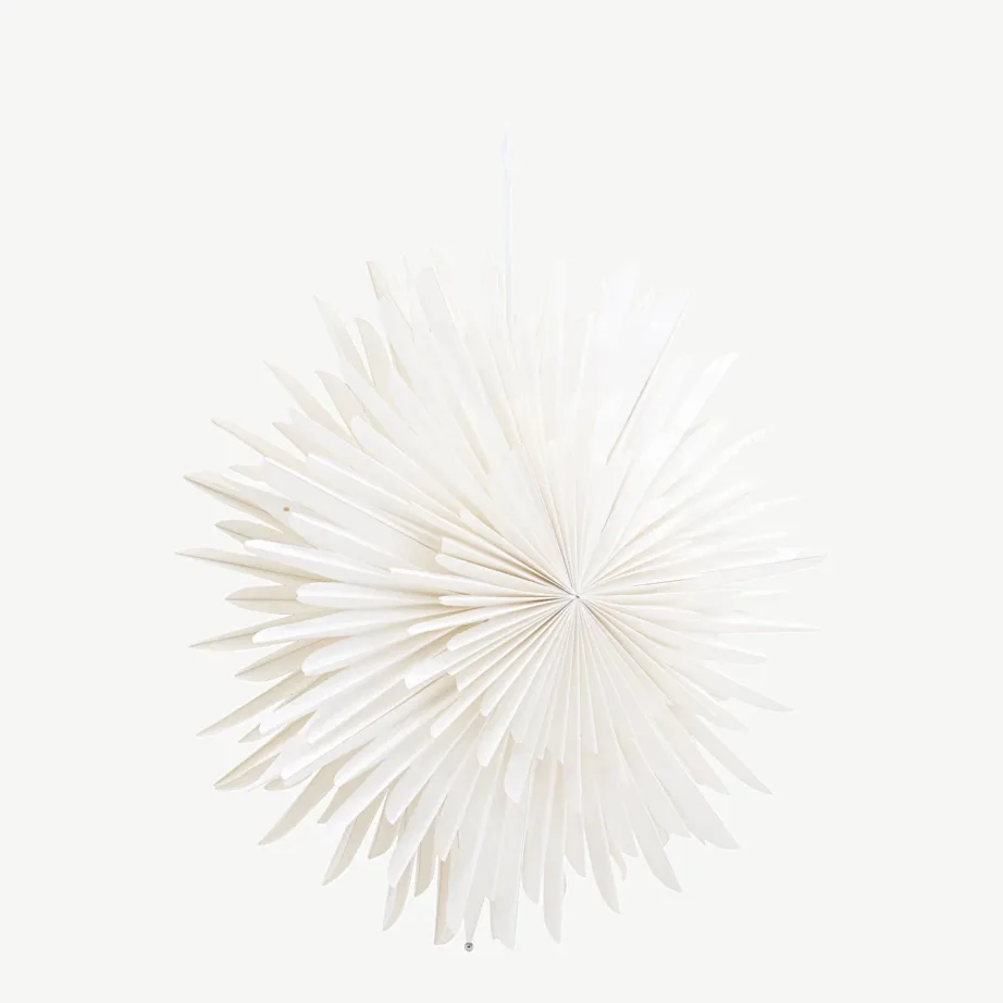 Valgest paberist tähekujuline rippvalgusti Sälen (ø46 cm), 20031-101 – 4