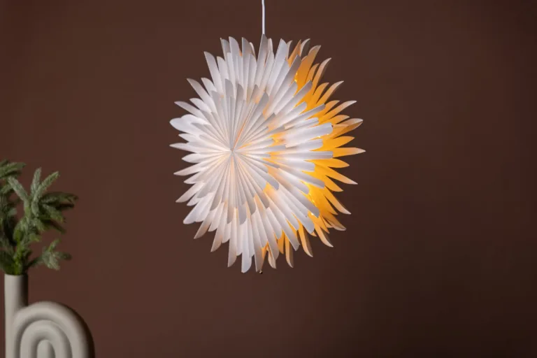 Valgest paberist tähekujuline rippvalgusti Sälen (ø46 cm) - 20031-101