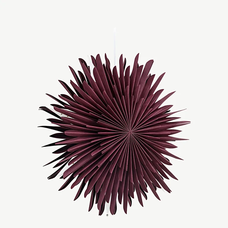 Tumedapunane paberist rippvalgusti Sälen, 46 cm, valge juhtmega - 20031-112