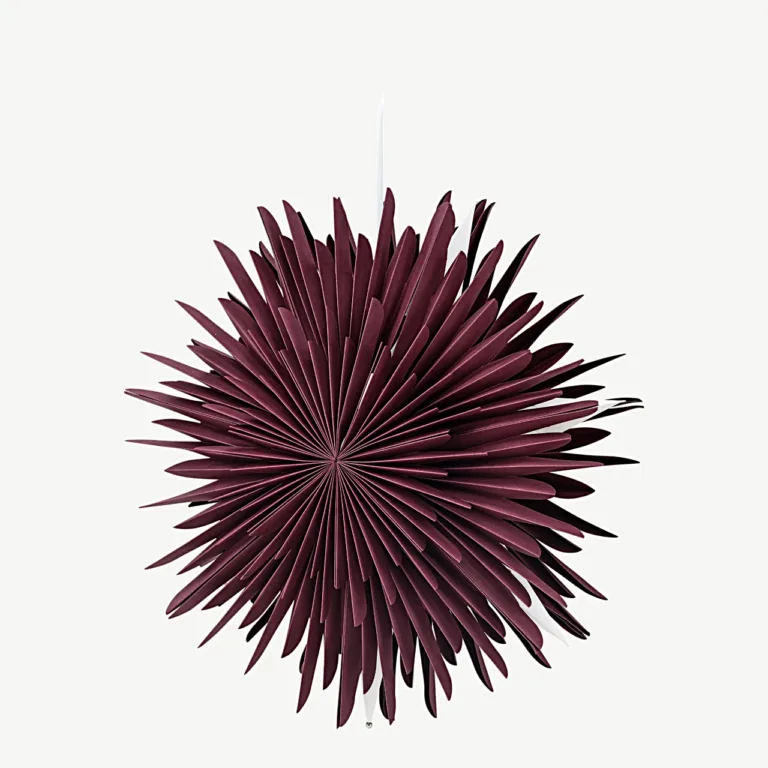 Tumedapunane paberist rippvalgusti Sälen, 46 cm, valge juhtmega - 20031-112