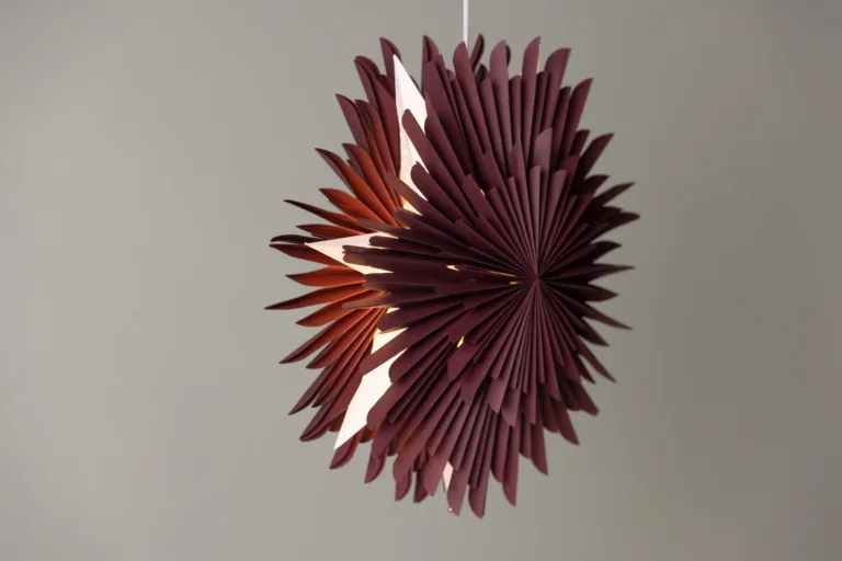 Tumedapunane paberist rippvalgusti Sälen, 46 cm, valge juhtmega - 20031-112