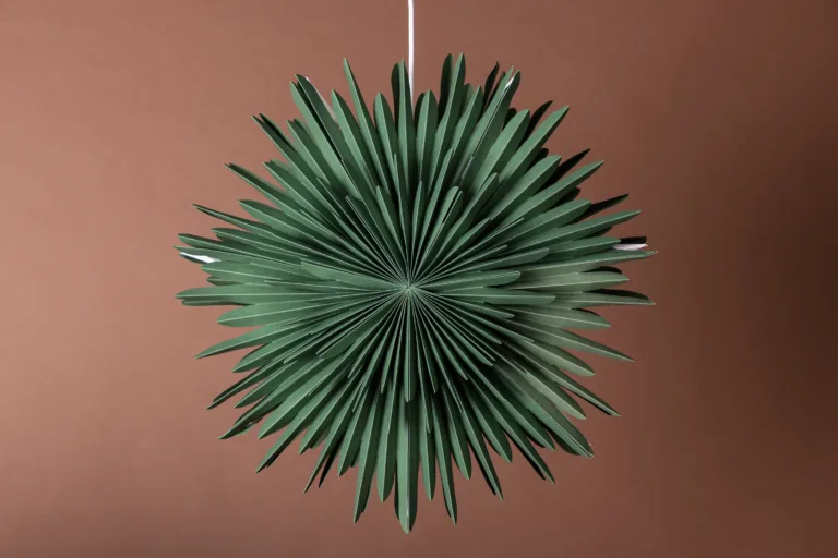 Rohelise paberiga rippvalgusti Sälen, ø60 cm, valge juhtmega - 20032-104