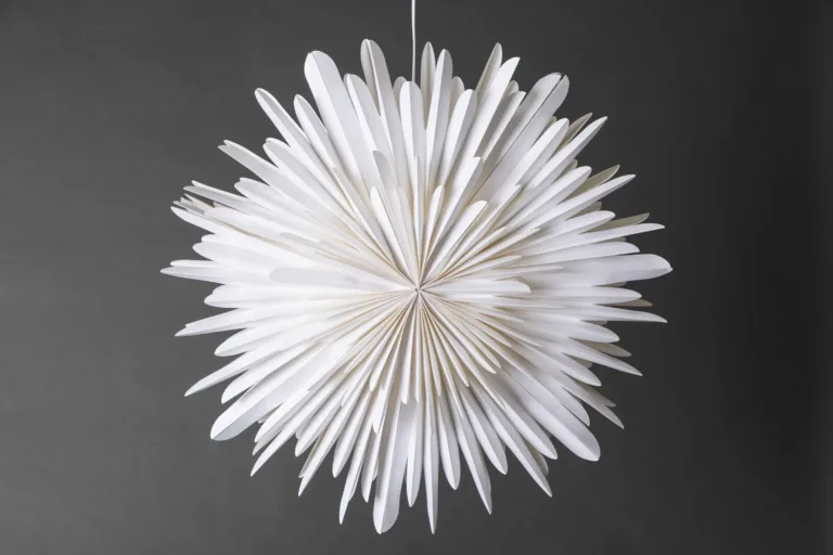Säleni valge tähekujuline paberist laelamp, ø 80 cm - 20033-101