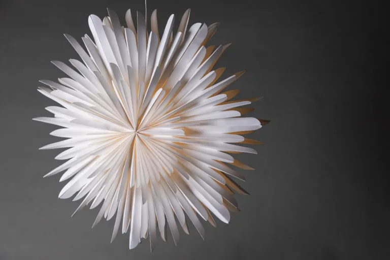 Säleni valge tähekujuline paberist laelamp, ø 80 cm - 20033-101