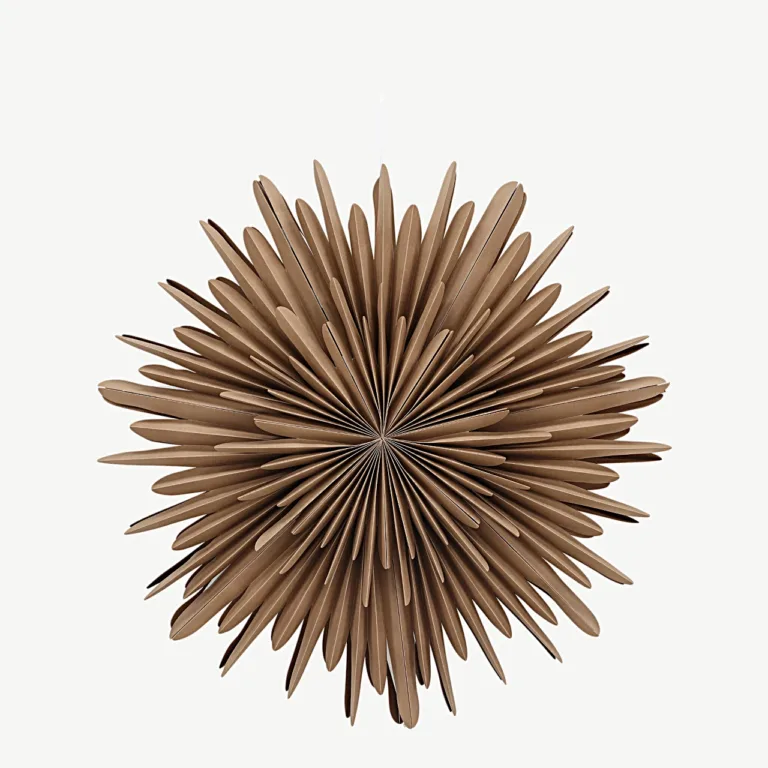 Pruuni pabertähekujuline ripplamp Sälen, ø 80 cm - 20033-103