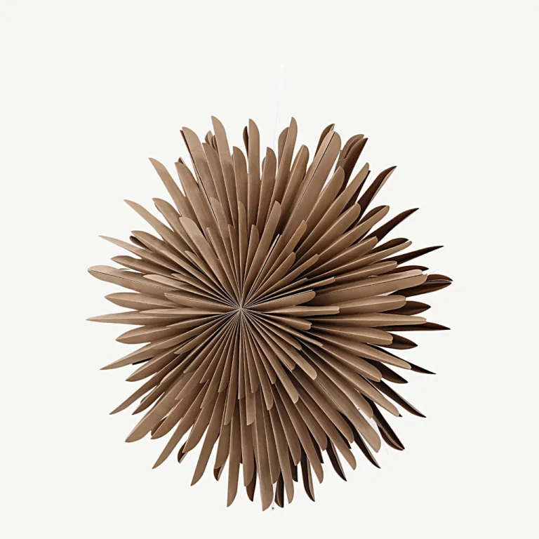 Pruuni pabertähekujuline ripplamp Sälen, ø 80 cm - 20033-103