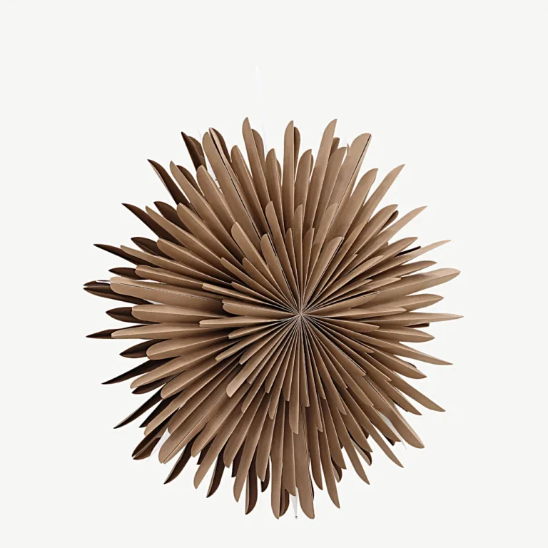 Pruuni pabertähekujuline ripplamp Sälen, ø 80 cm - 20033-103