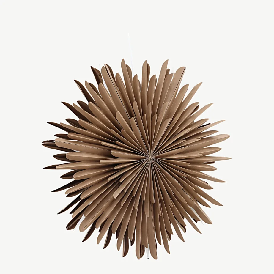 Pruuni pabertähekujuline ripplamp Sälen, ø 80 cm, 20033-103 – 4