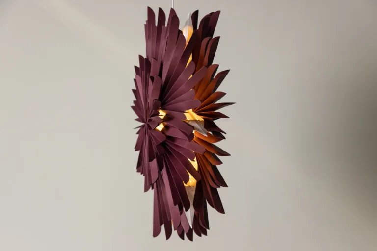 Tumedapunane paberist jõulutähelamp Sälen, 80 cm (valge juhtmega) - 20033-112