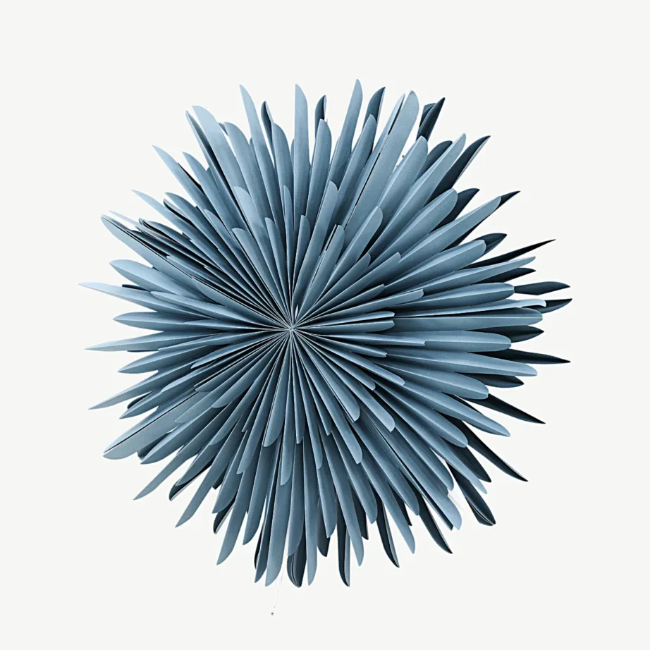 Säleni sinine pabertäht-ripplamp halli ja valgega, ø80 cm, lülitiga juhe, 20033-166 – 4