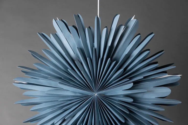 Säleni sinine pabertäht-ripplamp halli ja valgega, ø80 cm, lülitiga juhe - 20033-166