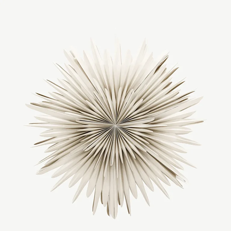 Beežist paberist rippvalgusti Sälen, 100 cm (jõulutäht, valge juhe) - 20034-102