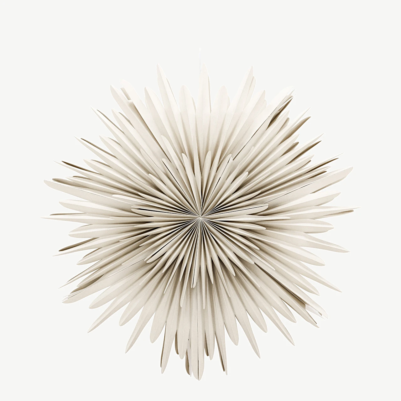 Beežist paberist rippvalgusti Sälen, 100 cm (jõulutäht, valge juhe) - 20034-102