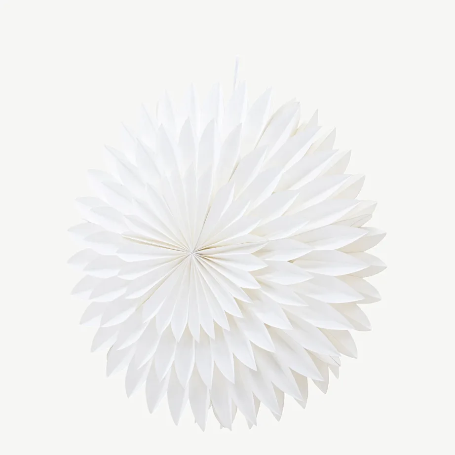 Valge mitmekihilise paberiga rippvalgusti Storlien, 60 cm, 20035-101
