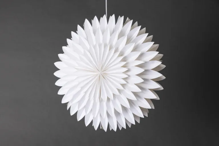 Valge mitmekihilise paberiga rippvalgusti Storlien, 60 cm - 20035-101