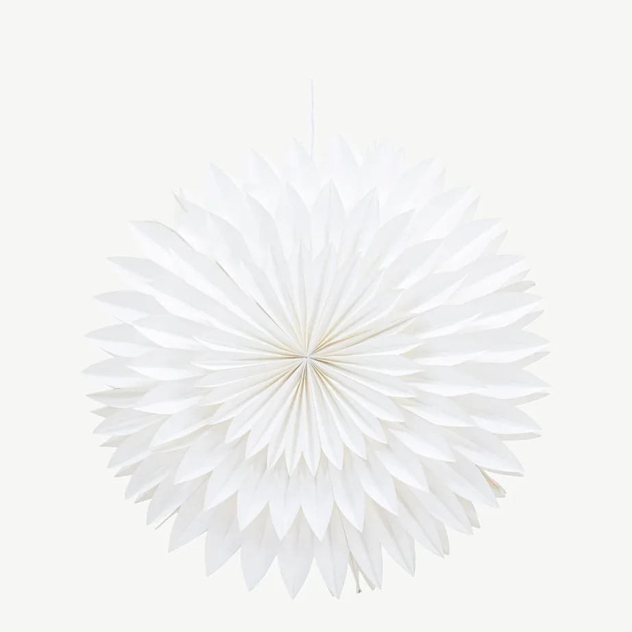 Valge paberist jõulutähekujuline rippvalgusti Storlien, läbimõõt 80 cm, 20036-101 – 3