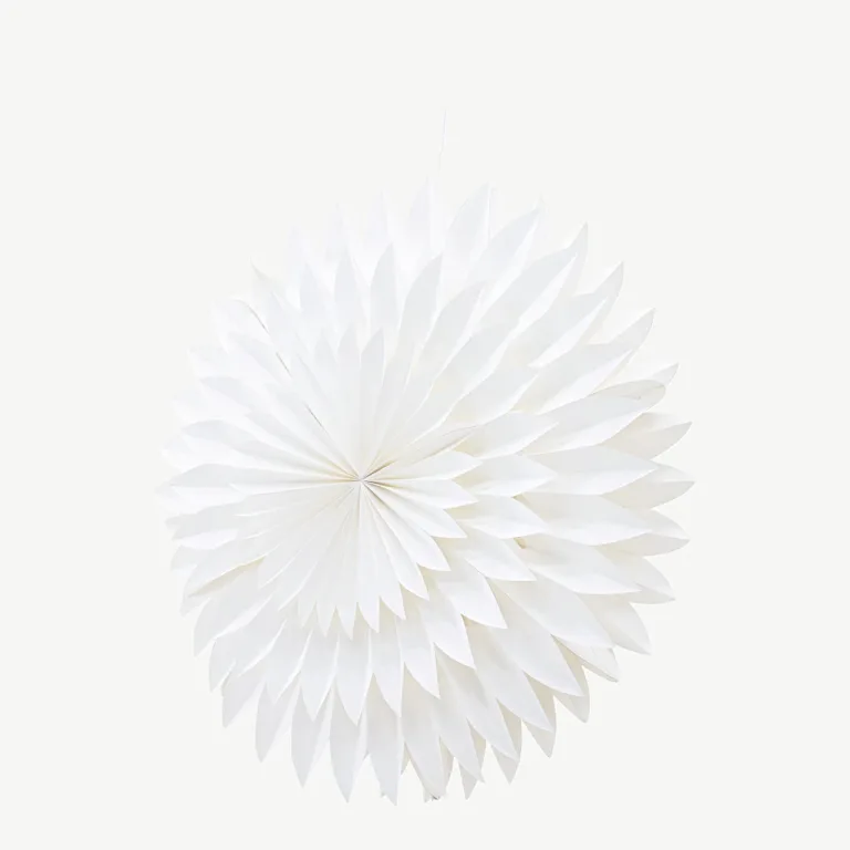 Valge paberist jõulutähekujuline rippvalgusti Storlien, läbimõõt 80 cm - 20036-101