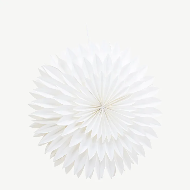 Valge paberist jõulutähekujuline rippvalgusti Storlien, läbimõõt 80 cm - 20036-101