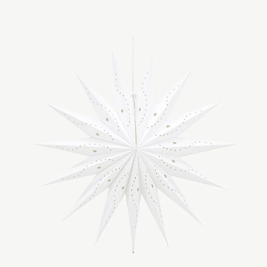 Valge pabertähekujuline riputatav valgusti Lindvallen, 60 cm, 20038-101 – 3