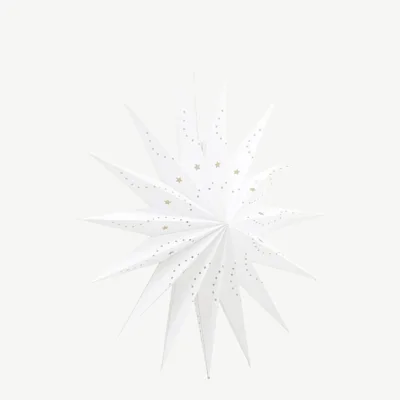 Valge pabertähekujuline riputatav valgusti Lindvallen, 60 cm - 20038-101