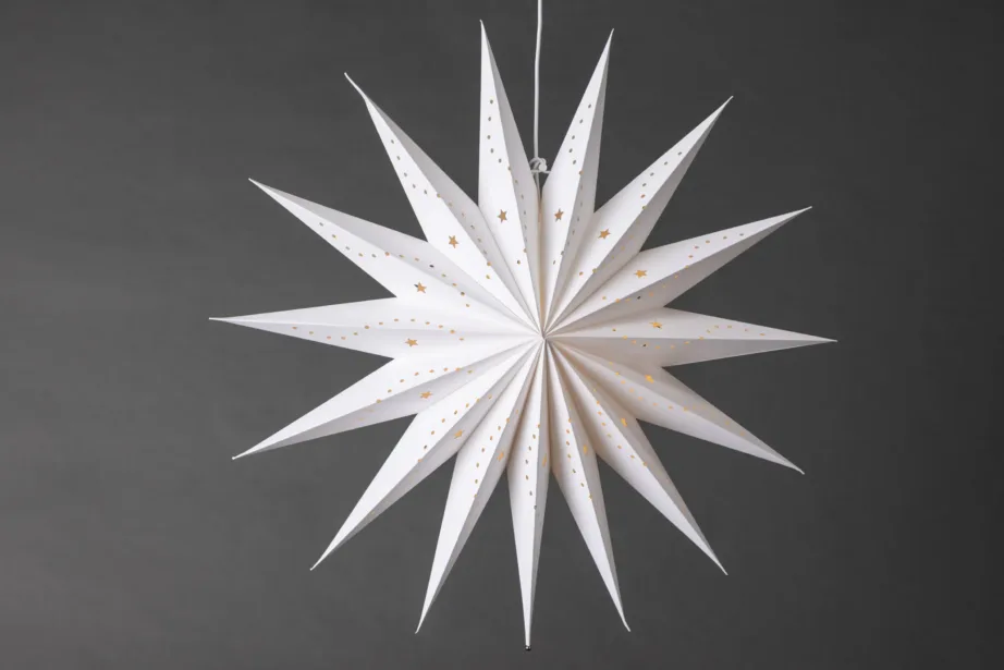 Valge pabertähekujuline riputatav valgusti Lindvallen, 60 cm, 20038-101 – 6