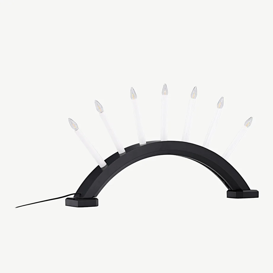 Kebnekaise must advendilaualamp männipuidust, 7 valge pirniga, 20039-100 – 4