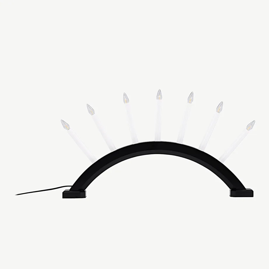 Kebnekaise must advendilaualamp männipuidust, 7 valge pirniga, 20039-100 – 5