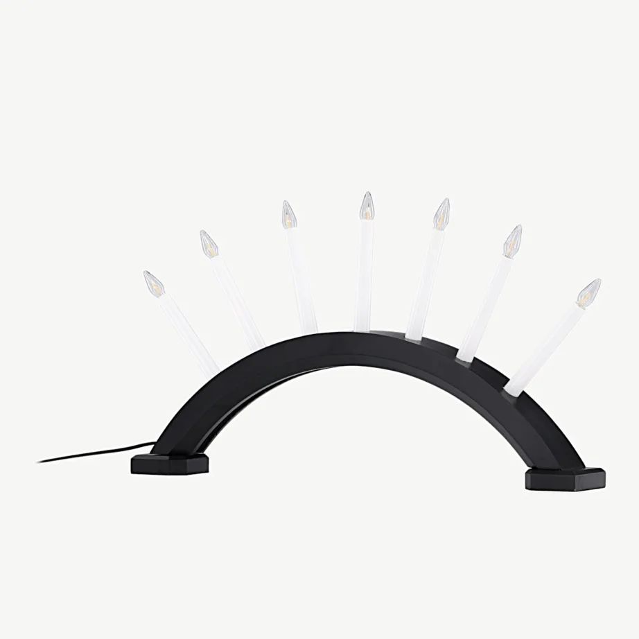 Kebnekaise must advendilaualamp männipuidust, 7 valge pirniga, 20039-100 – 6