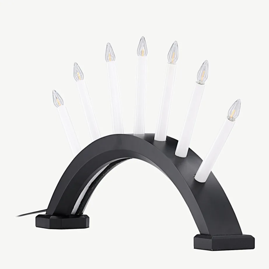 Kebnekaise must advendilaualamp männipuidust, 7 valge pirniga, 20039-100 – 7