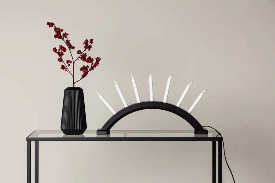 Kebnekaise must advendilaualamp männipuidust, 7 valge pirniga, 20039-100 – 8