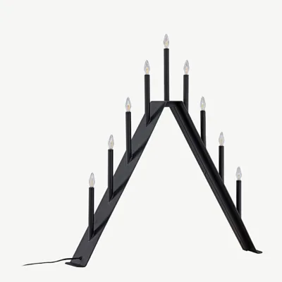 Musta terasest kolmnurkse kujuga lauavalgusti Åre, 64 cm - 20040-100