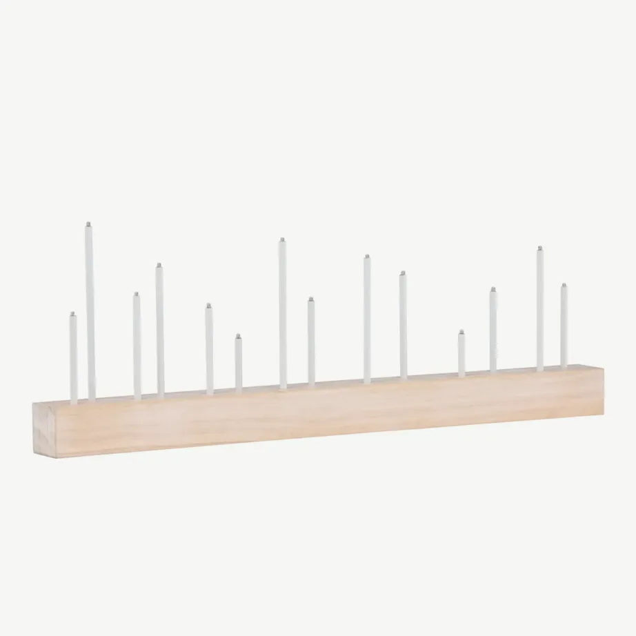 Valge peitsiga MDF-st advendiküünlajalg Kungsberget, 14 pirniga, 20047-130 – 3