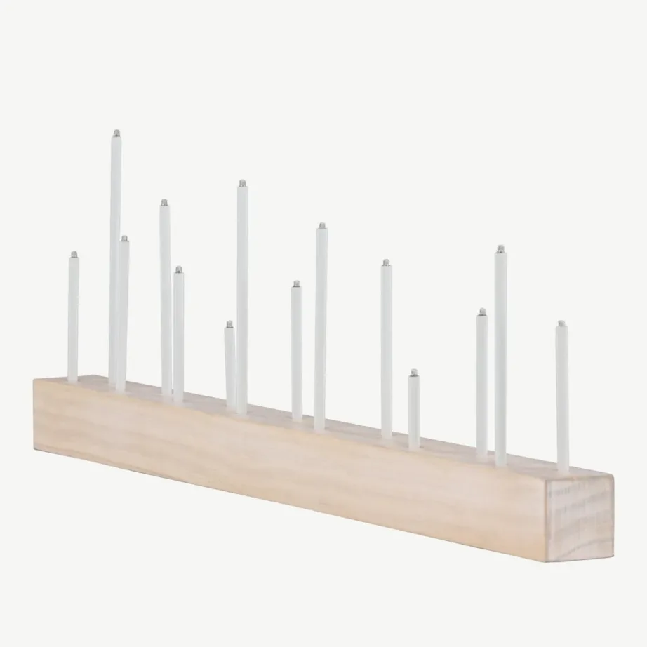 Valge peitsiga MDF-st advendiküünlajalg Kungsberget, 14 pirniga, 20047-130 – 7