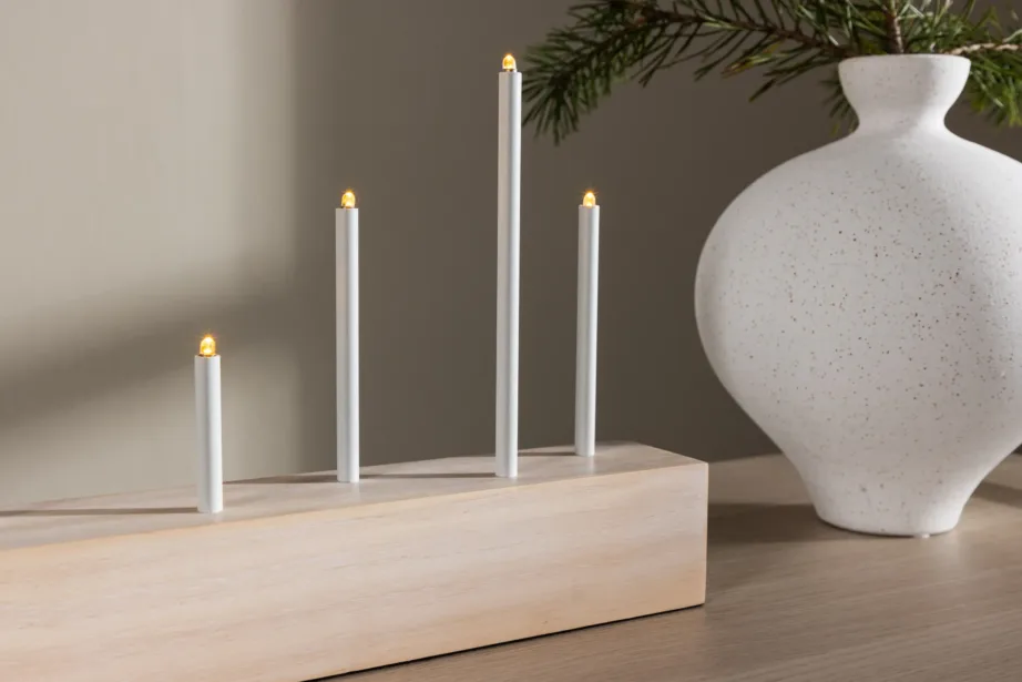 Valge peitsiga MDF-st advendiküünlajalg Kungsberget, 14 pirniga, 20047-130 – 10