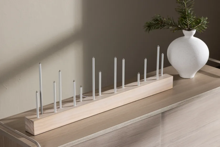 Valge peitsiga MDF-st advendiküünlajalg Kungsberget, 14 pirniga, 20047-130 – 11