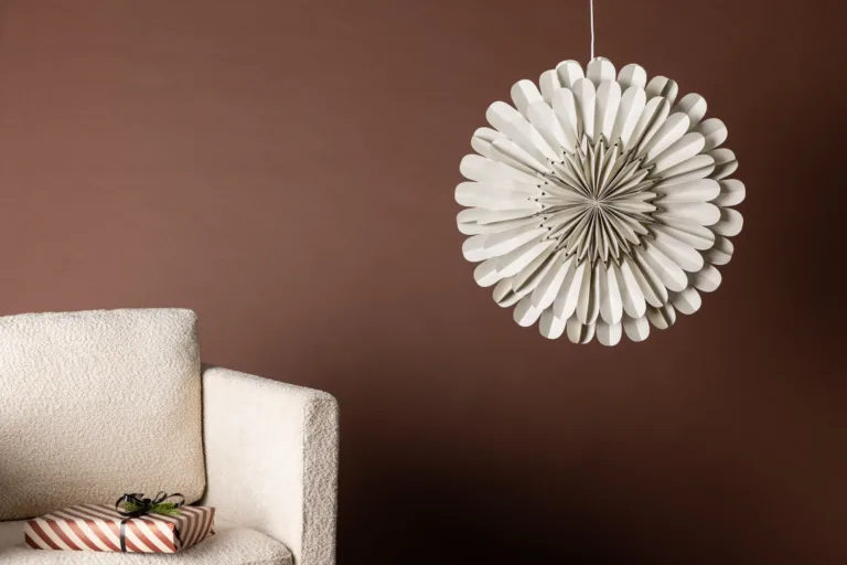 Beežist paberist tähekujuline laelamp Järvsön, ø60 cm - 20048-102