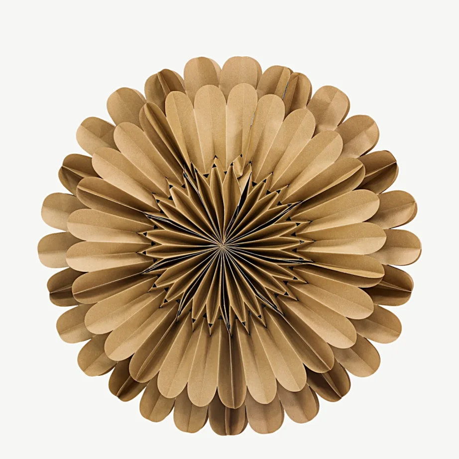 Pruun-kuldse tooniga paberripplamp Järvsön, ø60 cm, riputatav, 20048-103 – 3