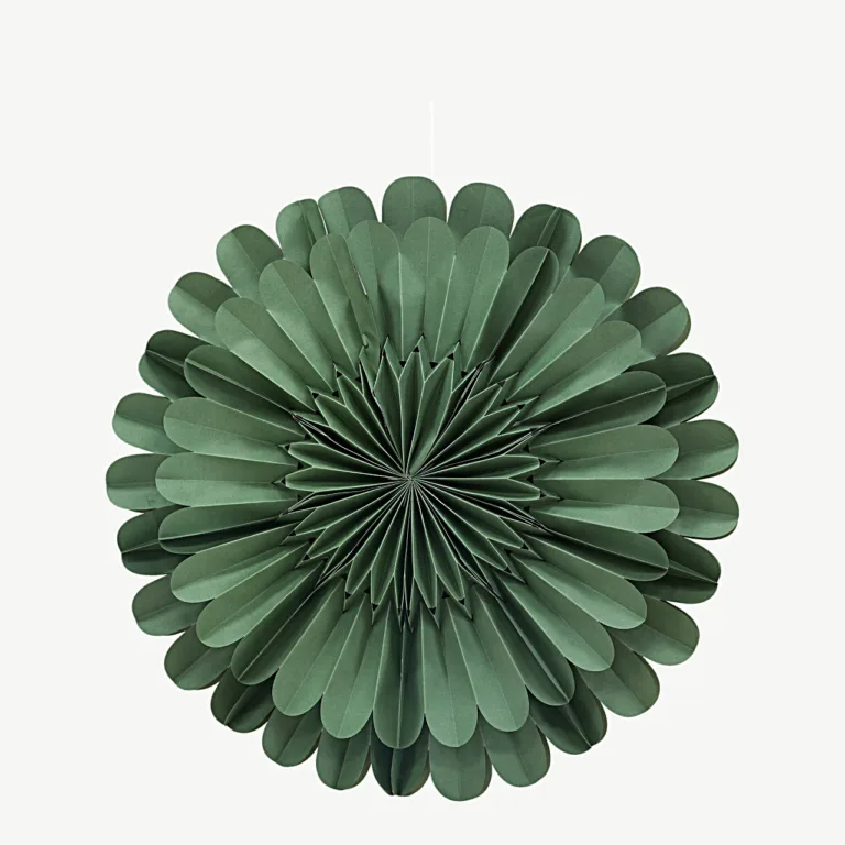 Järvsön roheline pabertäht-rippvalgusti (ø60 cm, valge juhe) - 20048-104