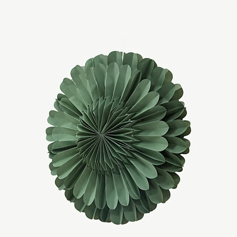 Järvsön roheline pabertäht-rippvalgusti (ø60 cm, valge juhe) - 20048-104