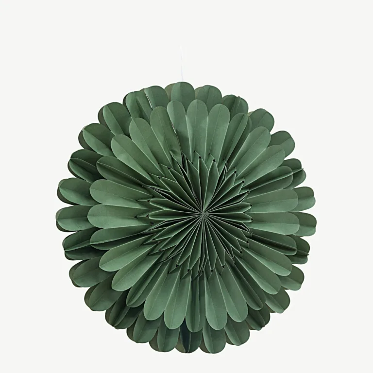 Järvsön roheline pabertäht-rippvalgusti (ø60 cm, valge juhe) - 20048-104