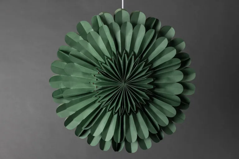 Järvsön roheline pabertäht-rippvalgusti (ø60 cm, valge juhe) - 20048-104